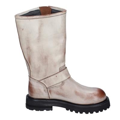 scarpe donna MOMA stivali marrone pelle beige 1DW340 VINTAGE BD924 Saldi