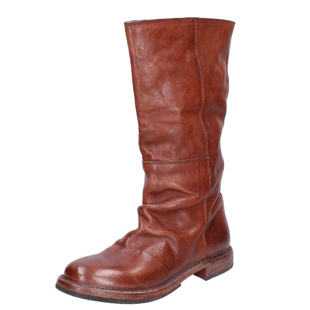 scarpe donna MOMA stivali marrone pelle 70304D VINTAGE EX489 Saldi Di Fabbrica