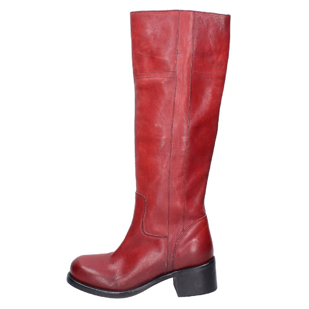 scarpe donna MOMA stivali rosso pelle VINTAGE EX523 Vendite Flash