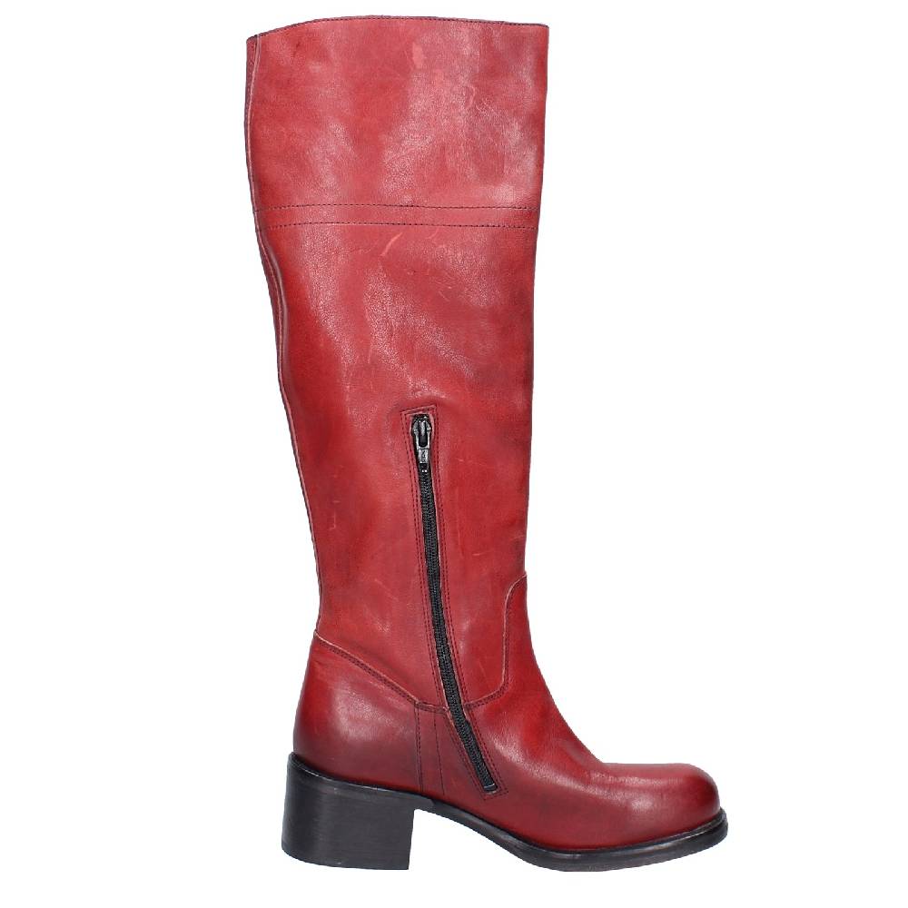 scarpe donna MOMA stivali rosso pelle VINTAGE EX523 Vendite Flash