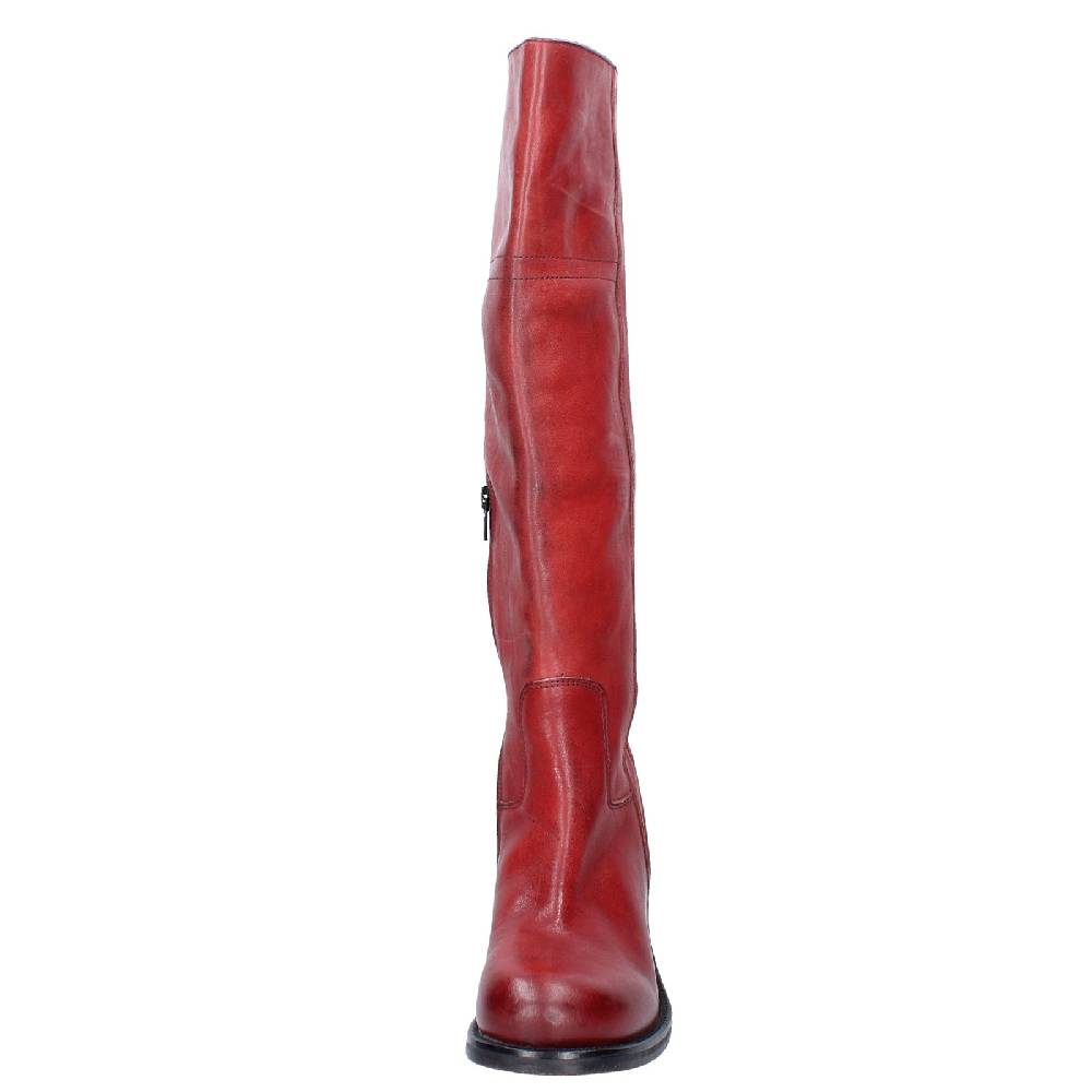 scarpe donna MOMA stivali rosso pelle VINTAGE EX523 Vendite Flash