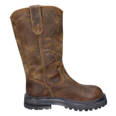 scarpe donna MOMA stivali marrone pelle camoscio 1DW358 VINTAGE BD925 Moda