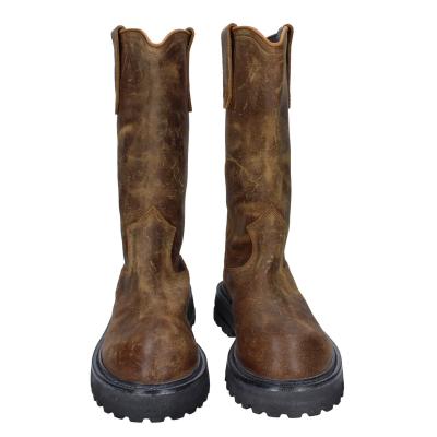 scarpe donna MOMA stivali marrone pelle camoscio 1DW358 VINTAGE BD925 Moda