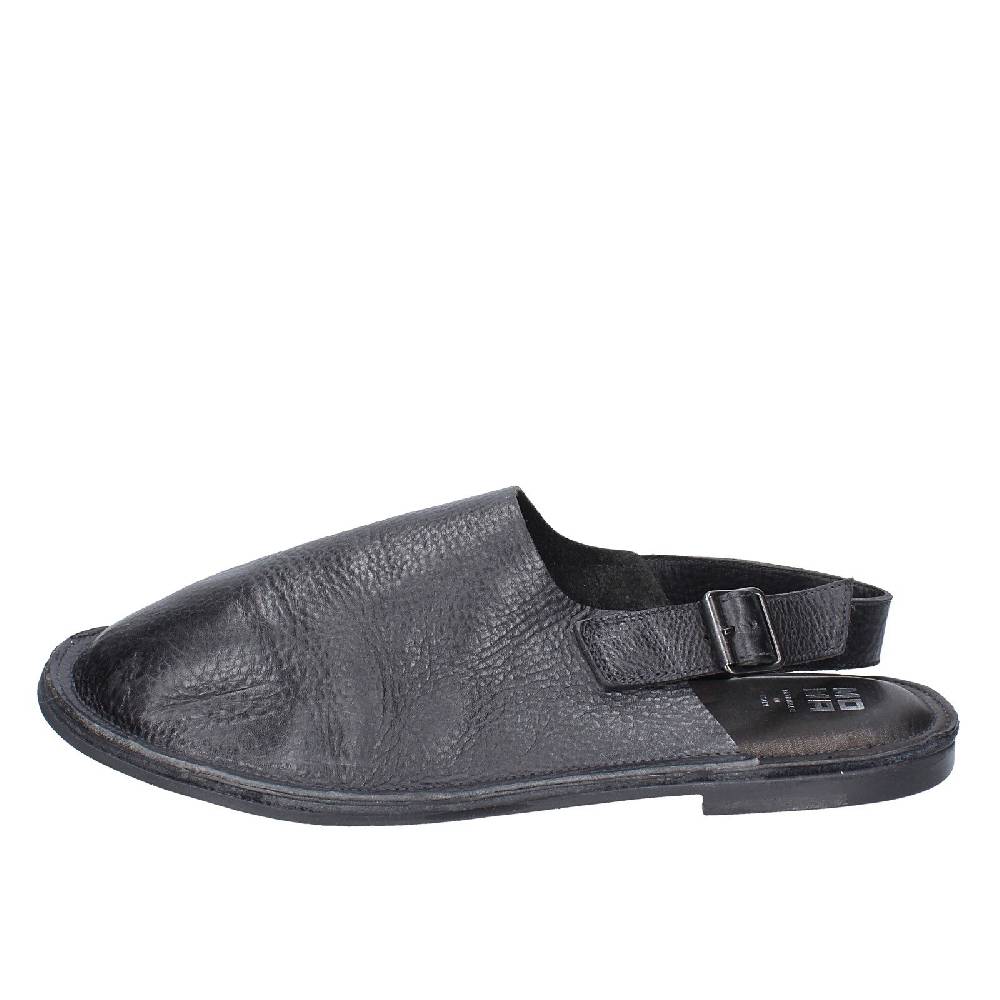 scarpe uomo MOMA sandali nero pelle 20401G VINTAGE EX392 In Linea