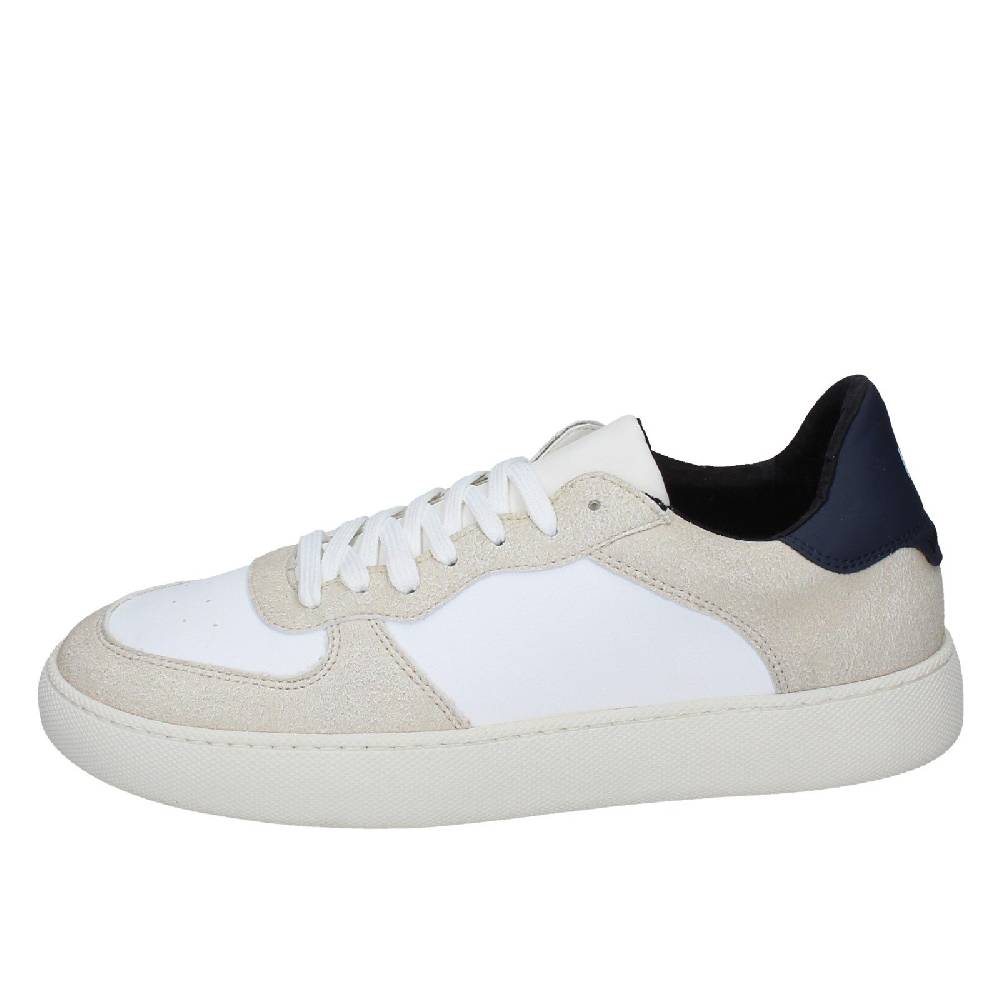 scarpe uomo NIRA RUBENS sandali bianco pelle beige camoscio EX195 Nuovo