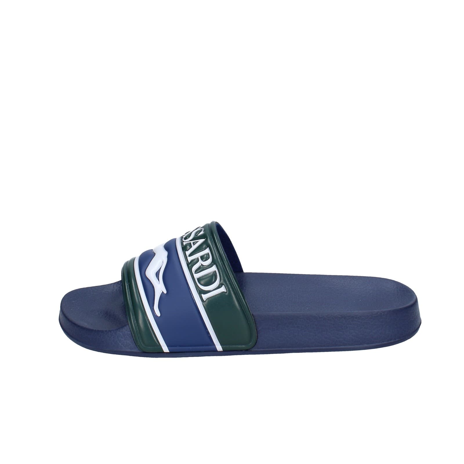 scarpe uomo TRUSSARDI sandali blu plastica verde EY246 Qualità