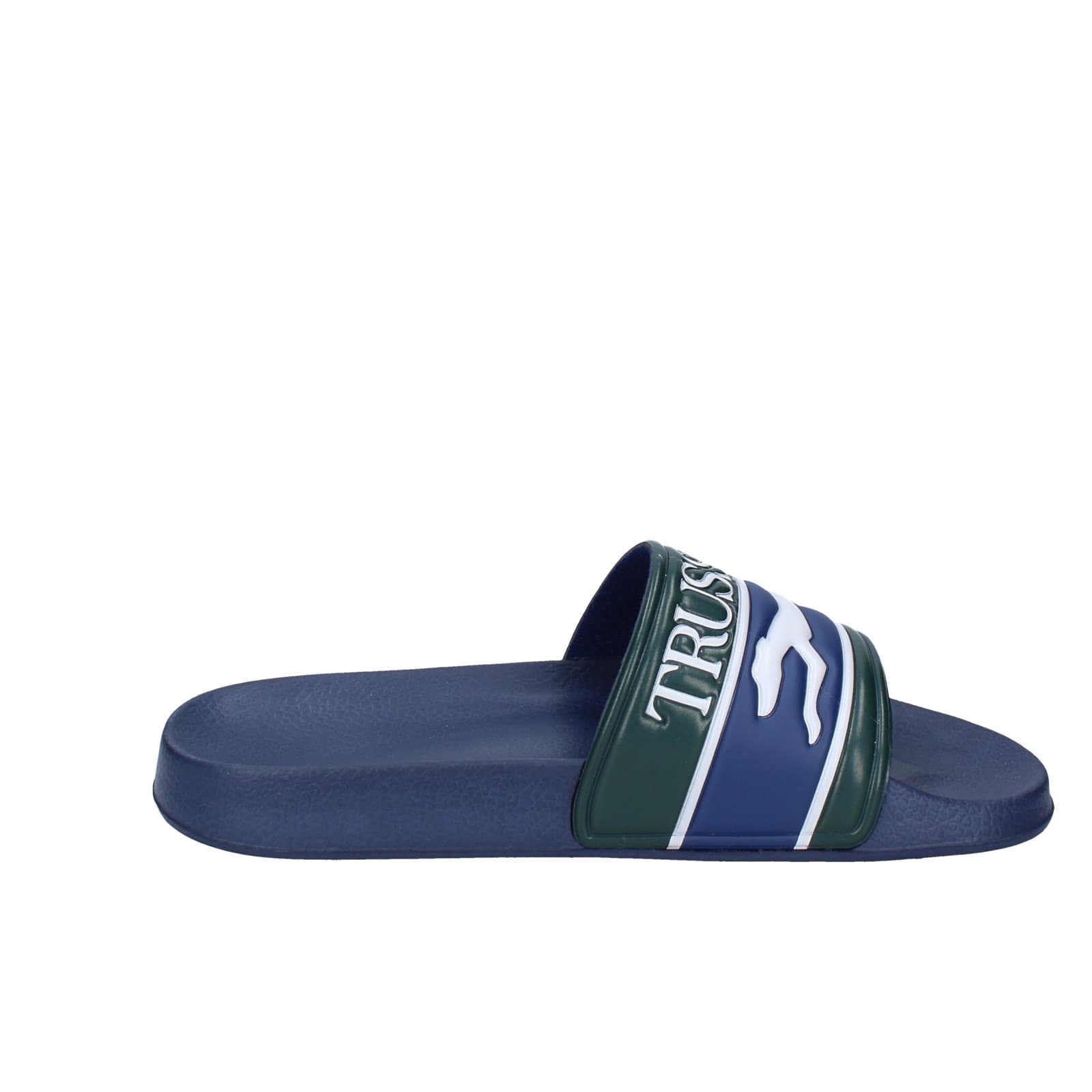 scarpe uomo TRUSSARDI sandali blu plastica verde EY246 Qualità