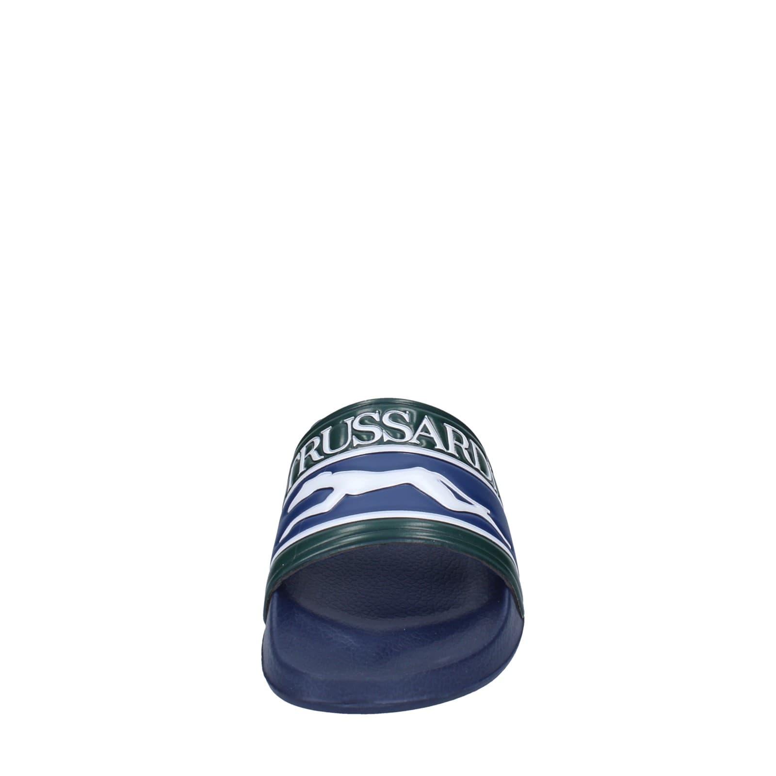 scarpe uomo TRUSSARDI sandali blu plastica verde EY246 Qualità