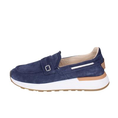 scarpe uomo MOMA mocassini blu camoscio 4FS413-CRPG BC773 Consegna Veloce