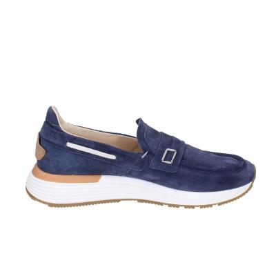 scarpe uomo MOMA mocassini blu camoscio 4FS413-CRPG BC773 Consegna Veloce