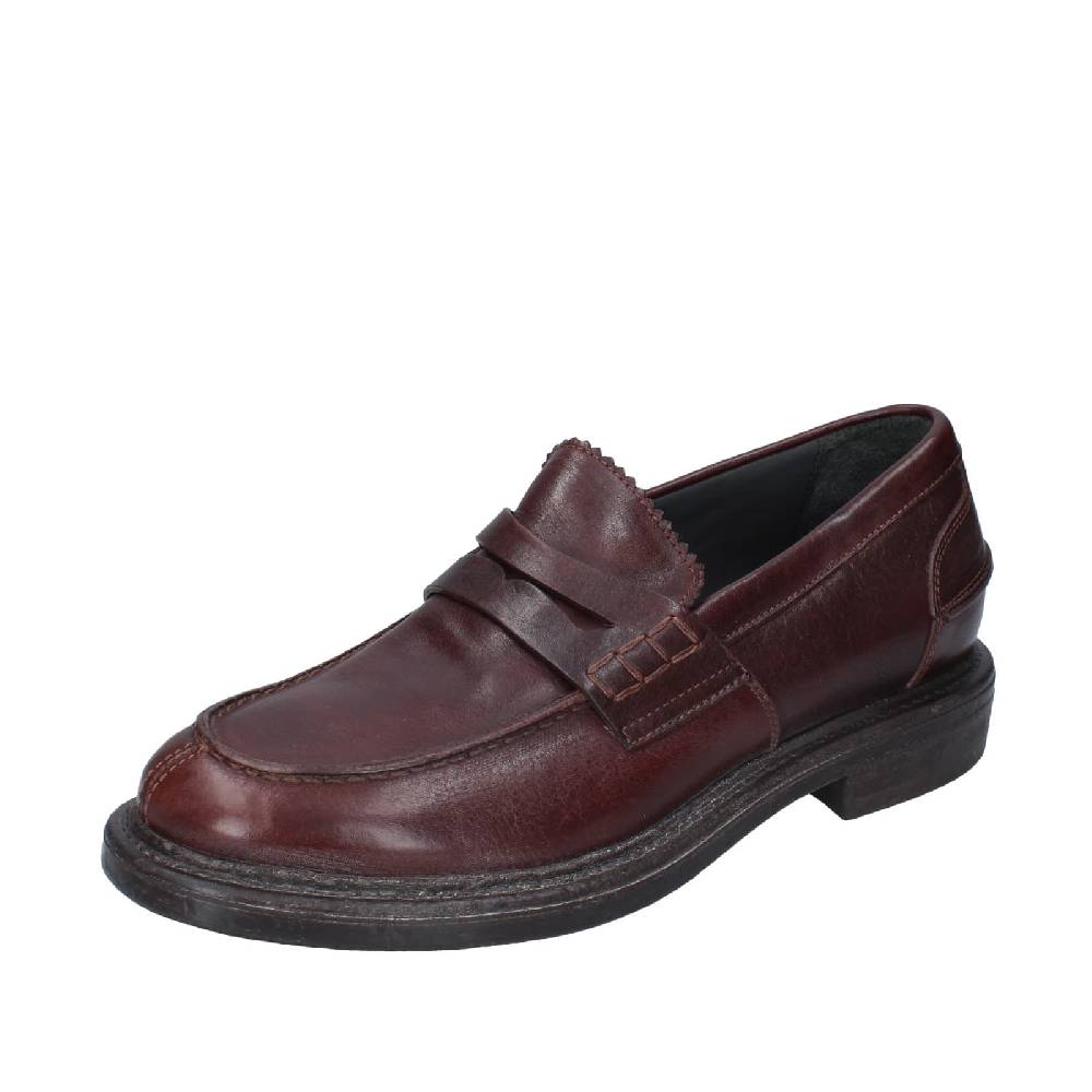scarpe uomo MOMA mocassini marrone pelle 65305E EY516 Fino Al -60%