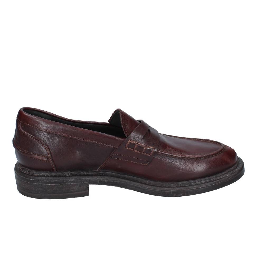 scarpe uomo MOMA mocassini marrone pelle 65305E EY516 Fino Al -60%