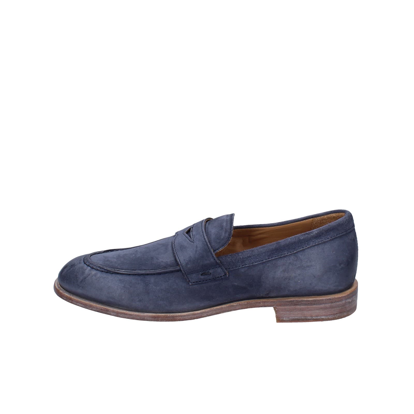 scarpe uomo MOMA mocassini blu camoscio 2E5449-OW EY425 Affare Del Giorno