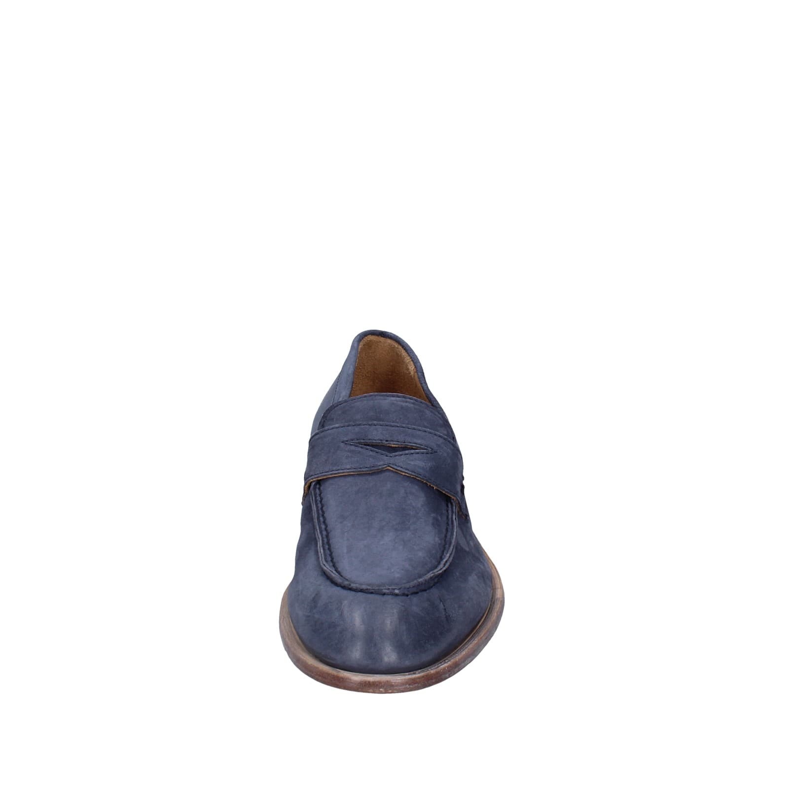 scarpe uomo MOMA mocassini blu camoscio 2E5449-OW EY425 Affare Del Giorno