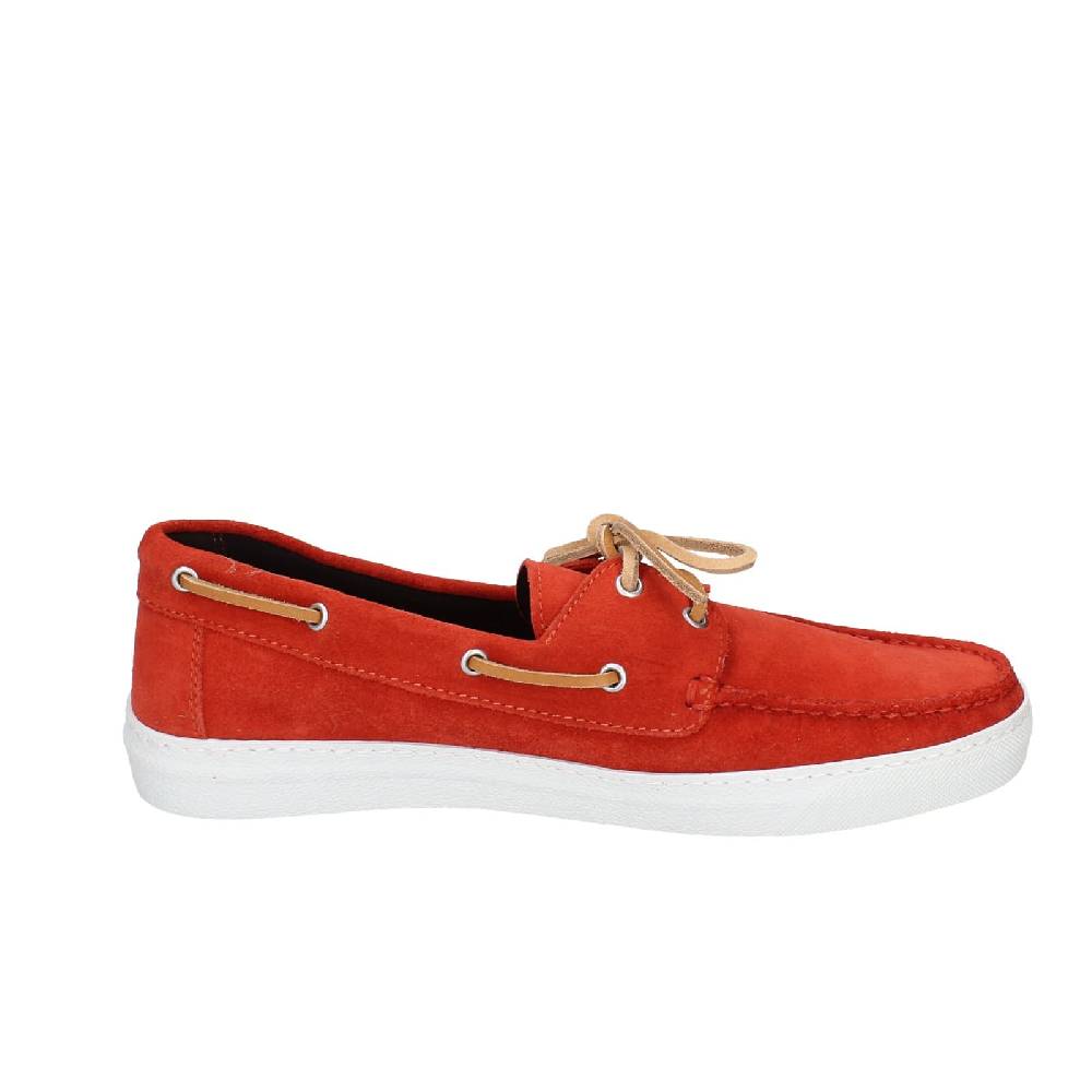 scarpe uomo RALPH LAUREN mocassini rosso camoscio celeste EY147 Sottocosto