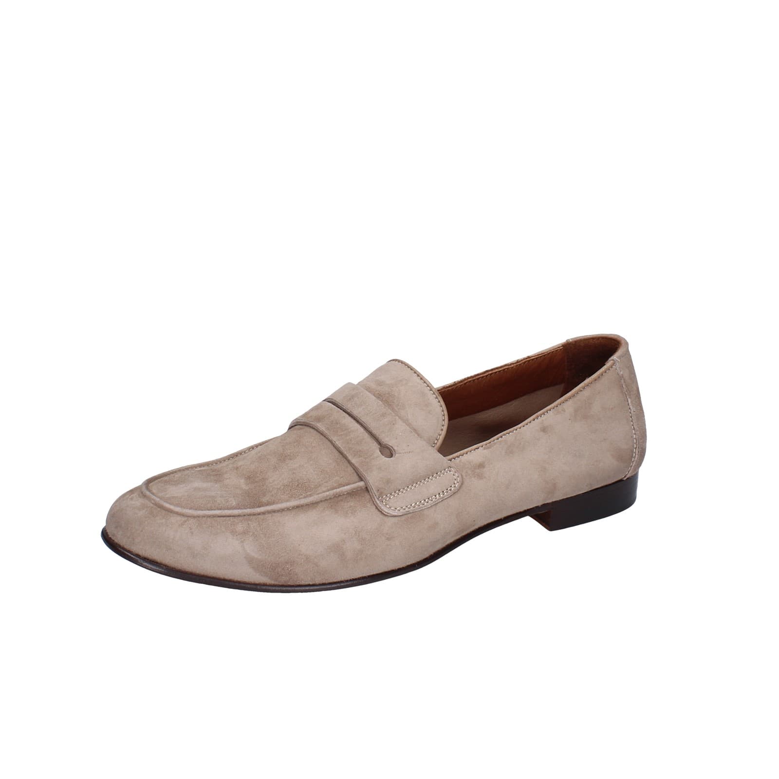 scarpe uomo POLLINI mocassini marrone camoscio EY38 Presa