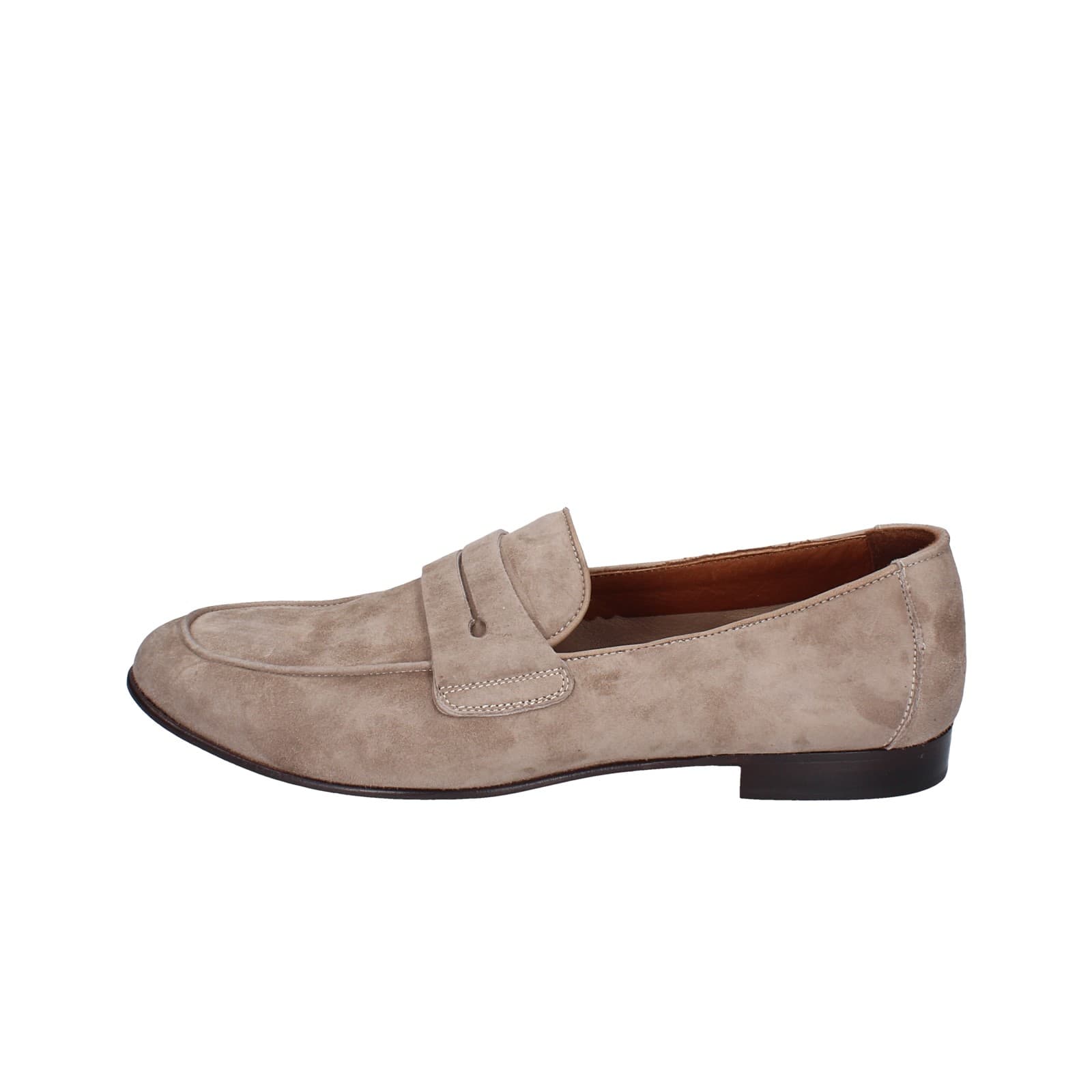 scarpe uomo POLLINI mocassini marrone camoscio EY38 Presa