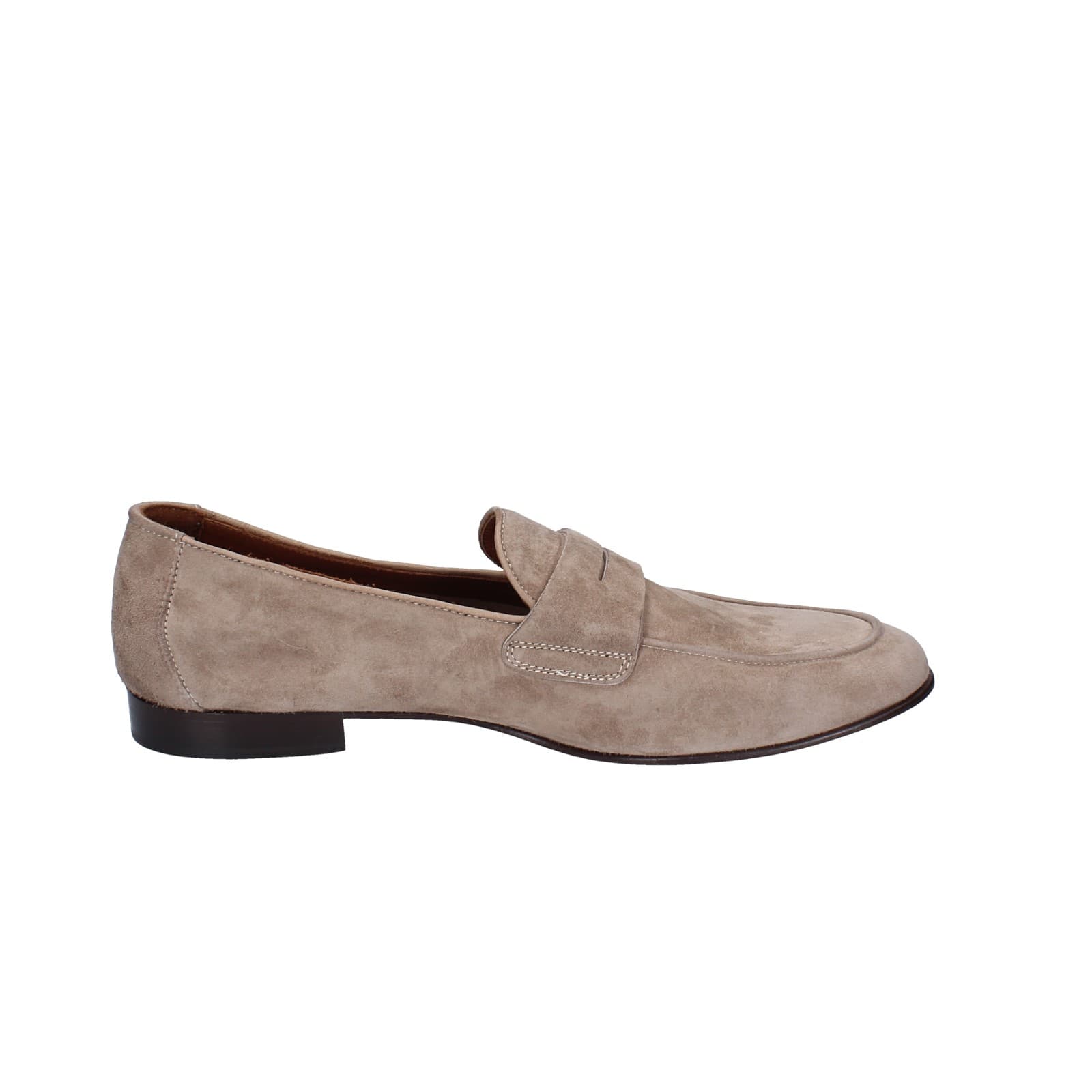 scarpe uomo POLLINI mocassini marrone camoscio EY38 Presa