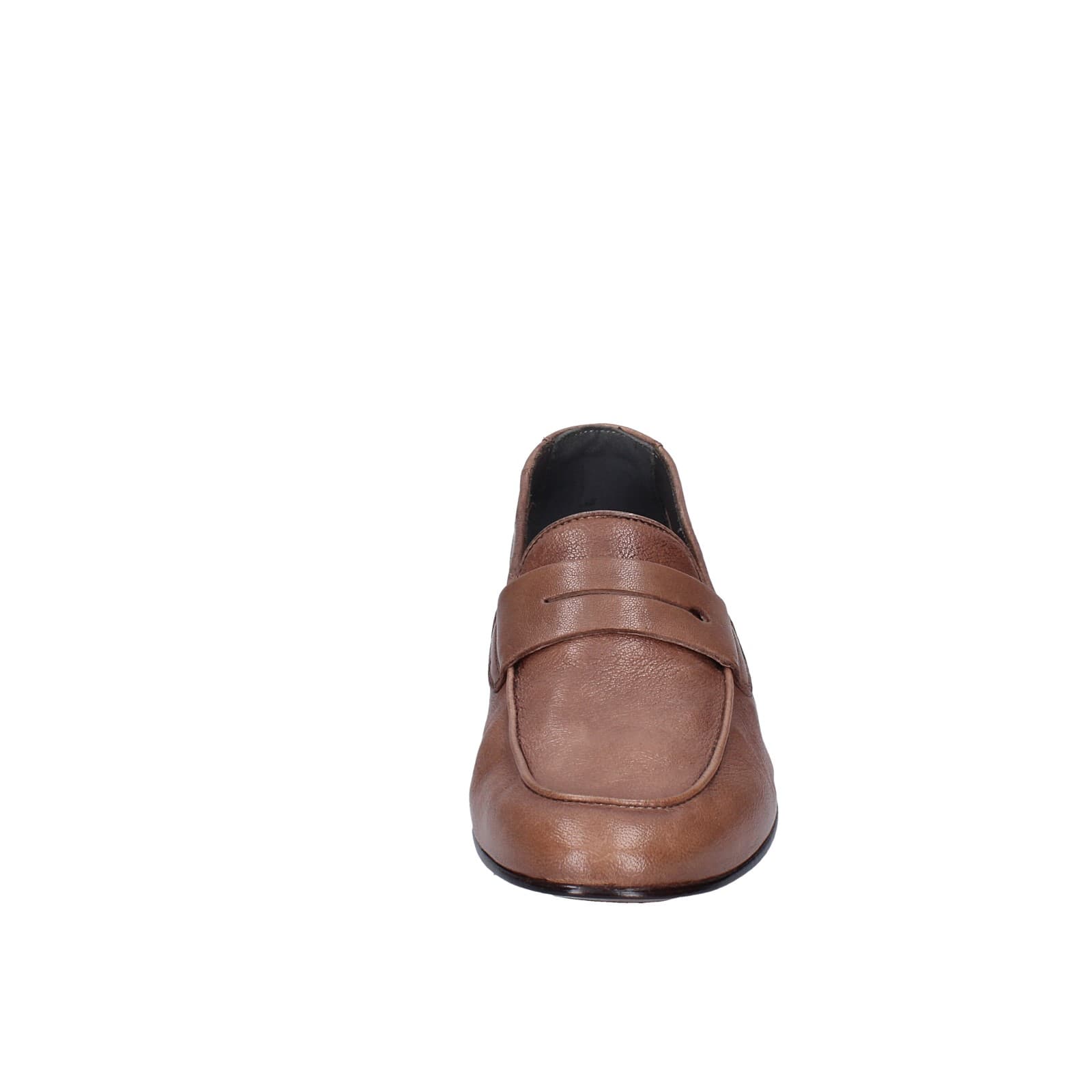 scarpe uomo POLLINI mocassini marrone pelle EY34 Sconto