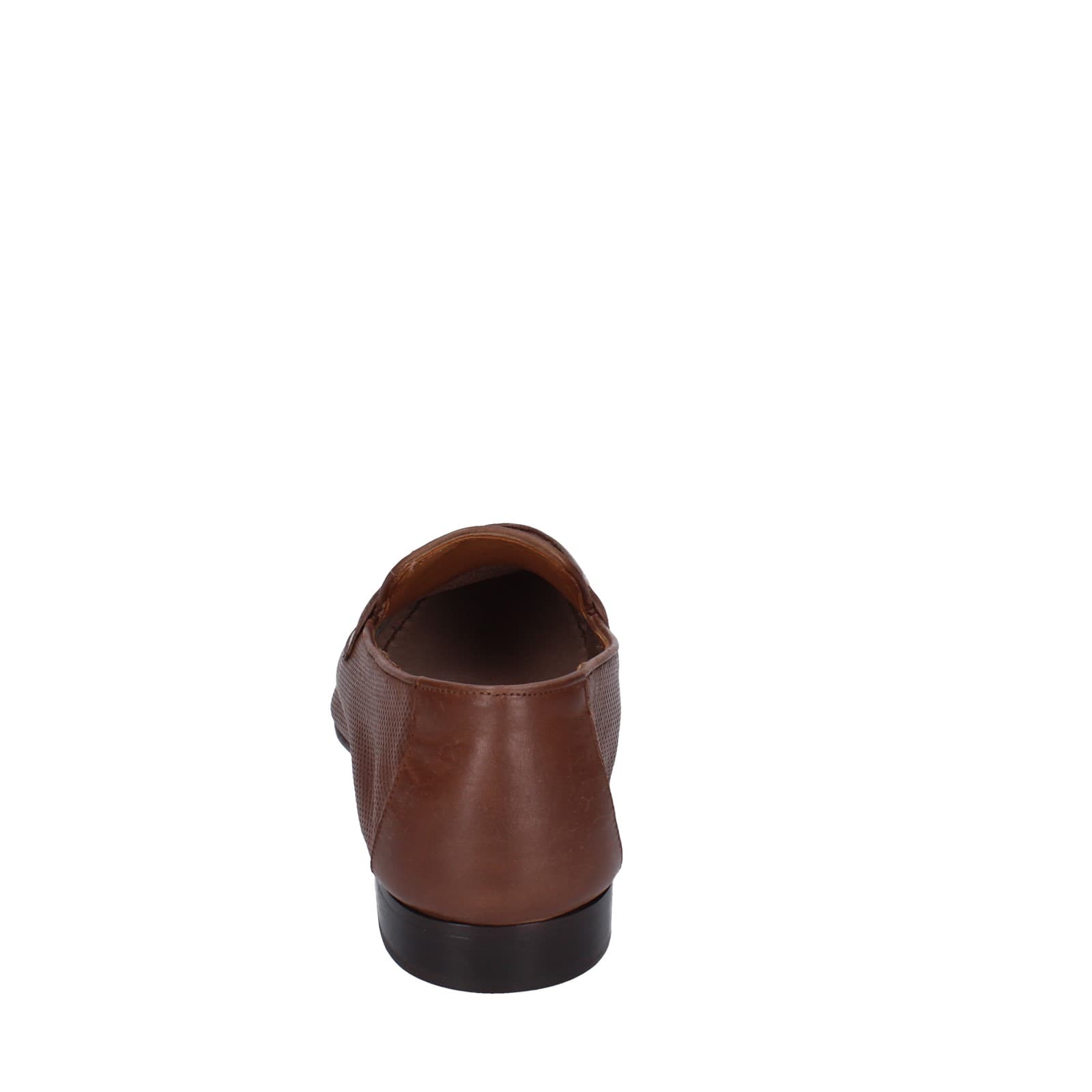 scarpe uomo POLLINI mocassini marrone pelle EY39 Offerta