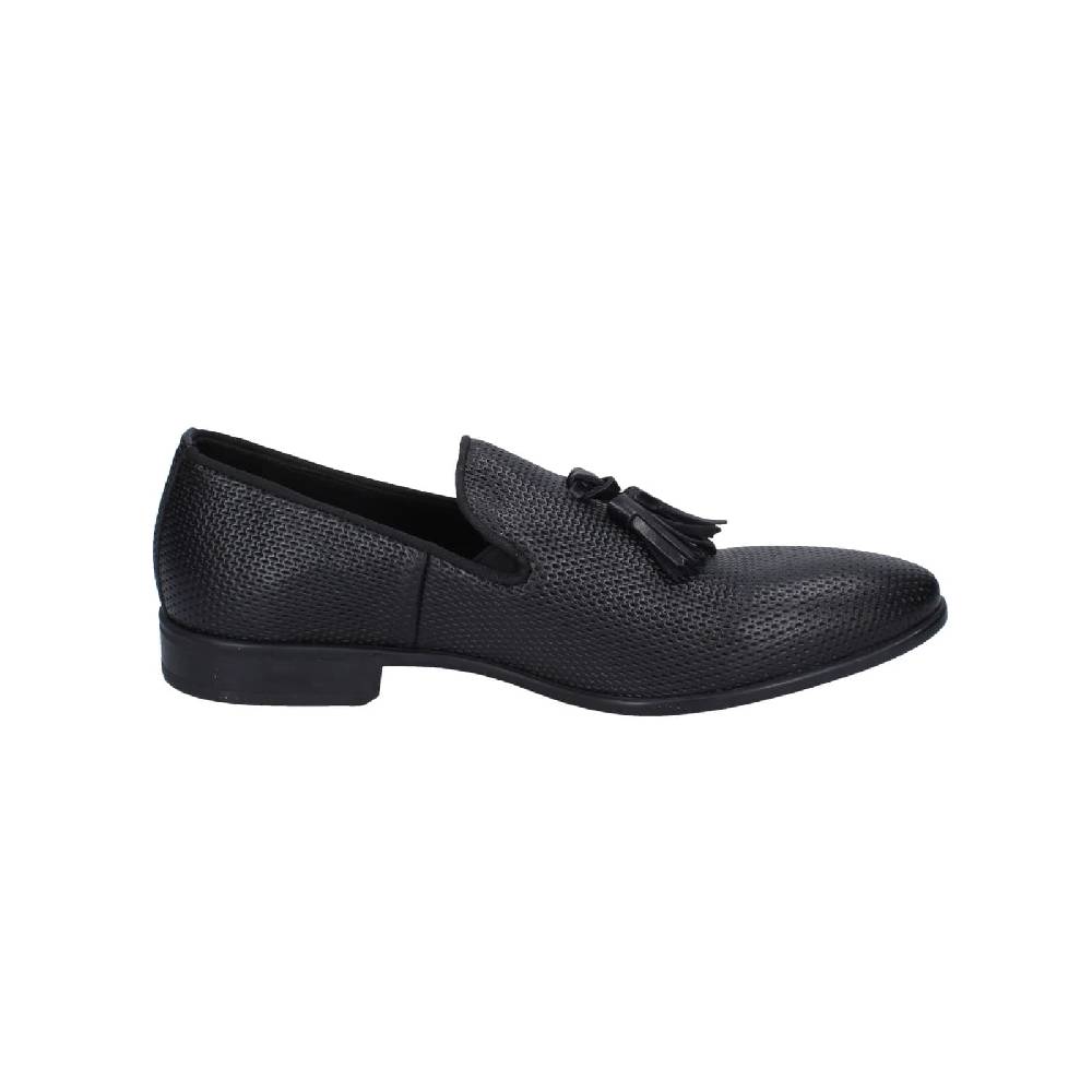 scarpe uomo EVEET mocassini nero pelle EZ224 Outlet