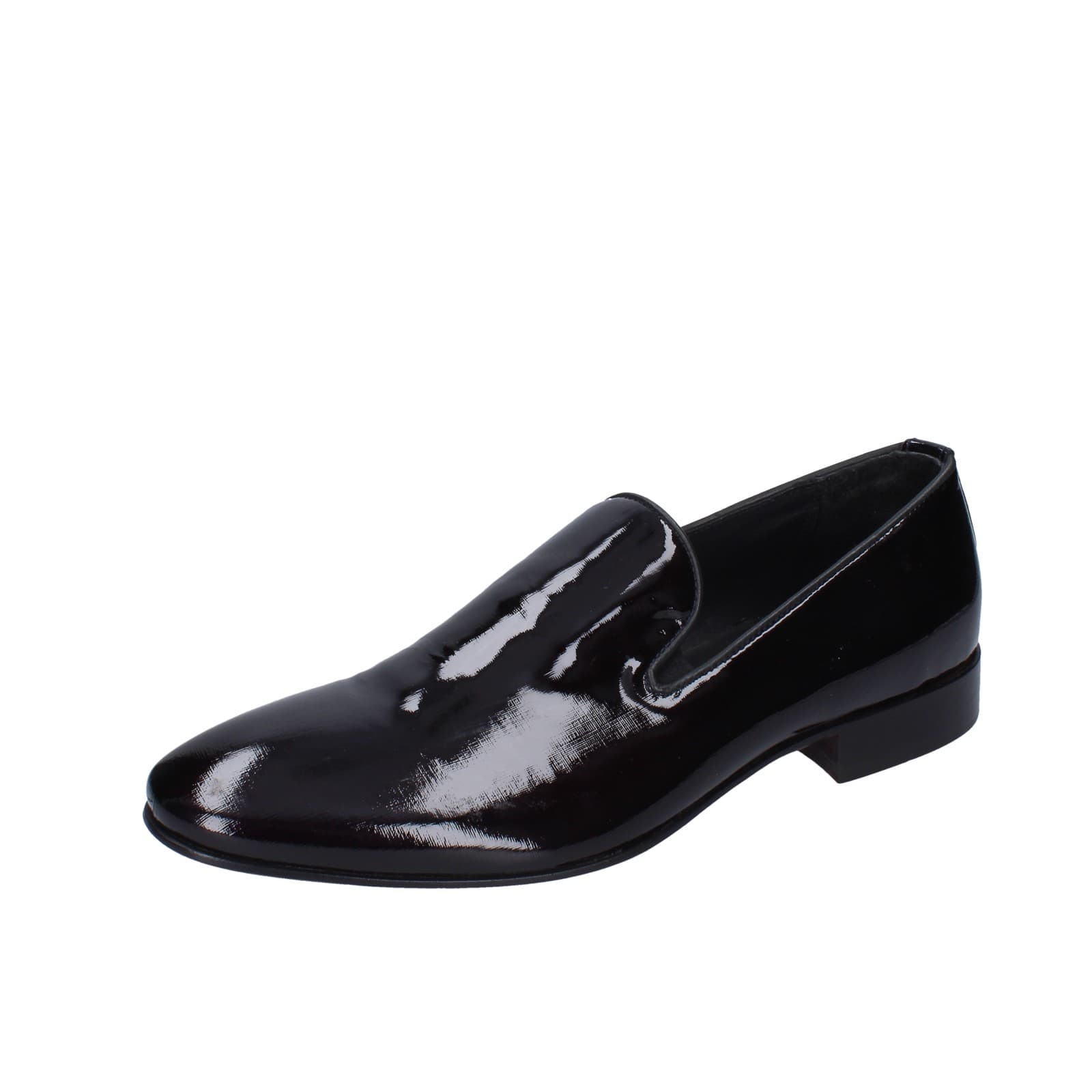 scarpe uomo EVEET mocassini nero vernice EZ238 In Vendita