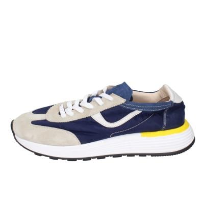 scarpe uomo MOMA classiche blu camoscio beige tela 4AS414-CRNC BC85 I Più Venduti