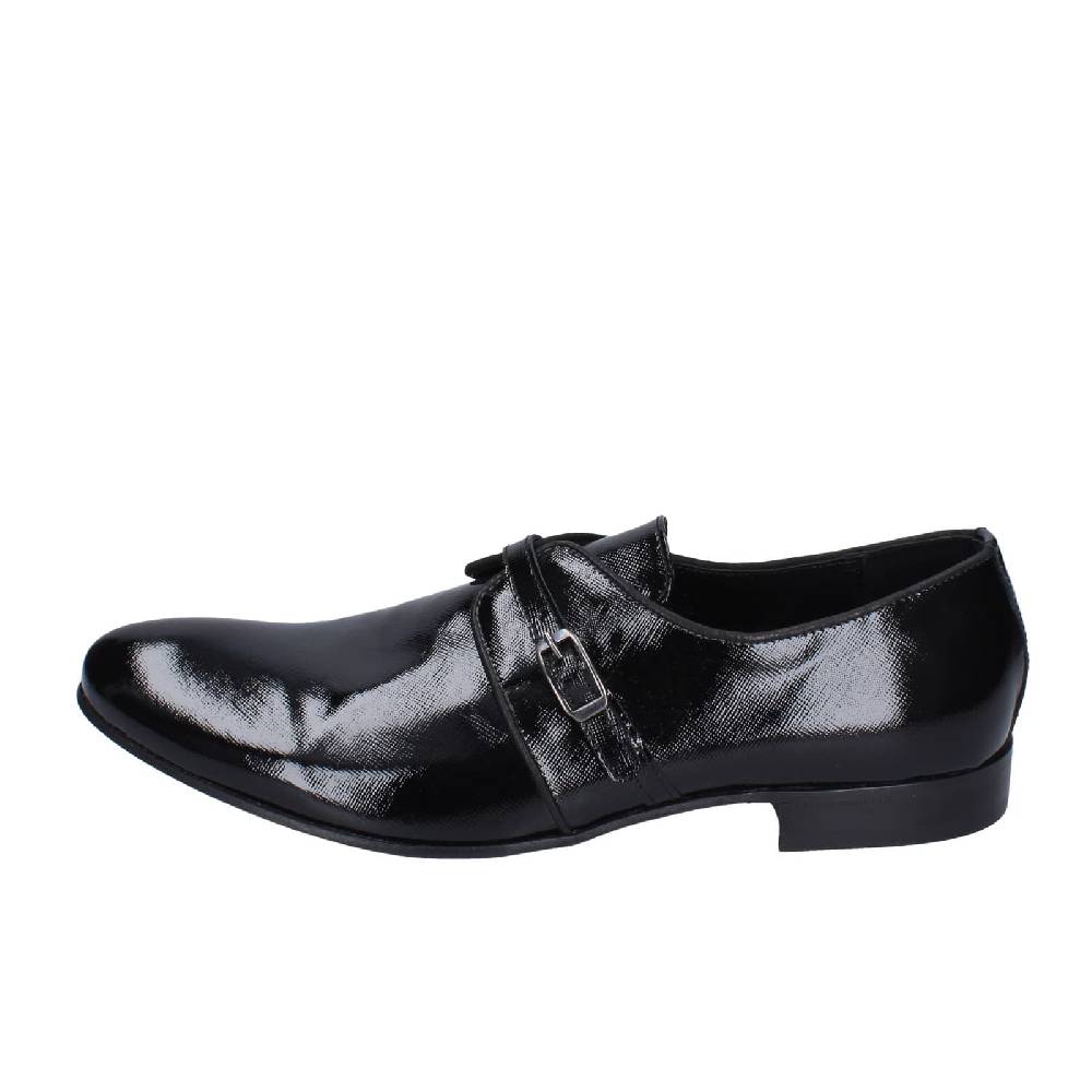 scarpe uomo EVEET classiche nero vernice 14023 EZ121 Moda