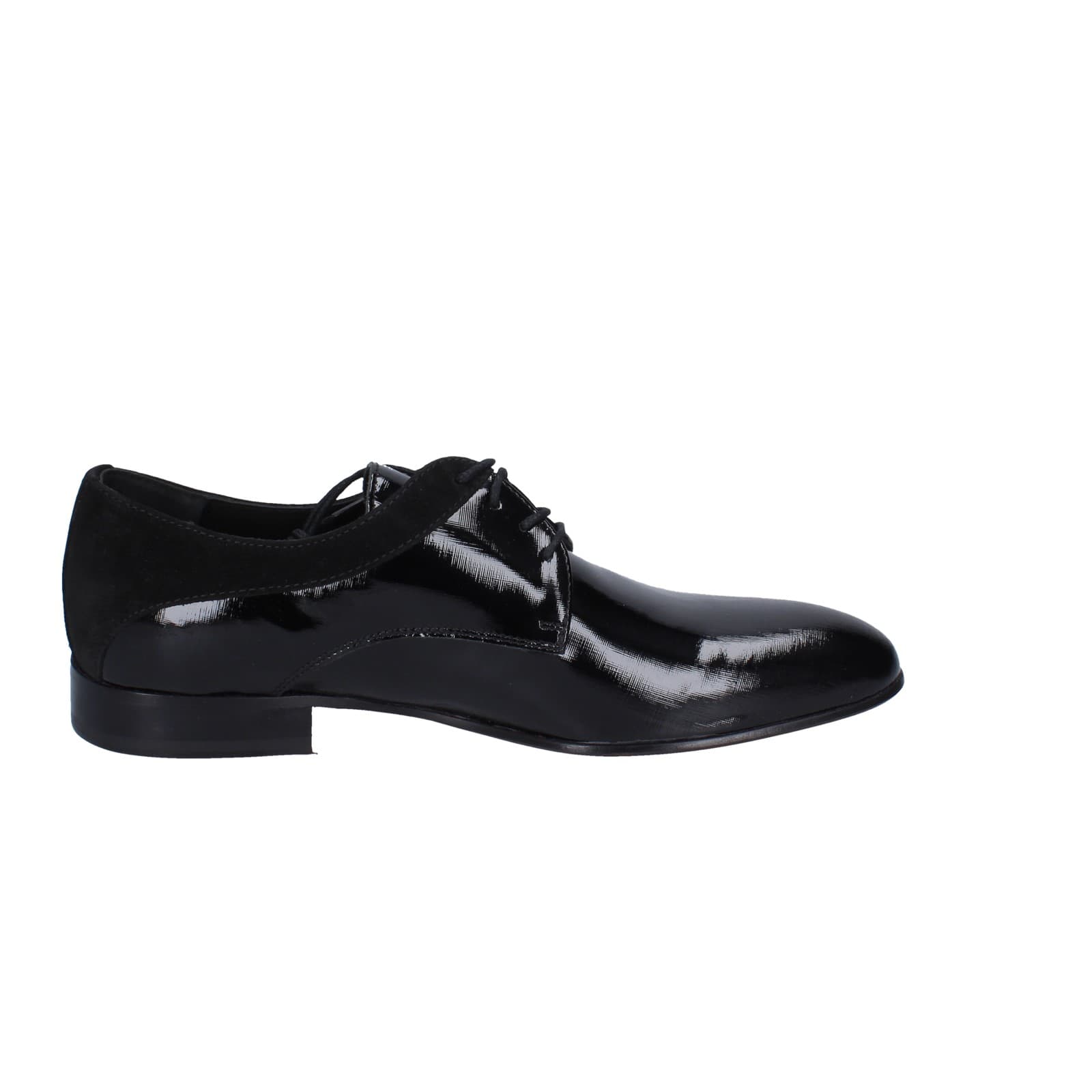 scarpe uomo EVEET classiche nero vernice velluto 15010 EZ120 2025
