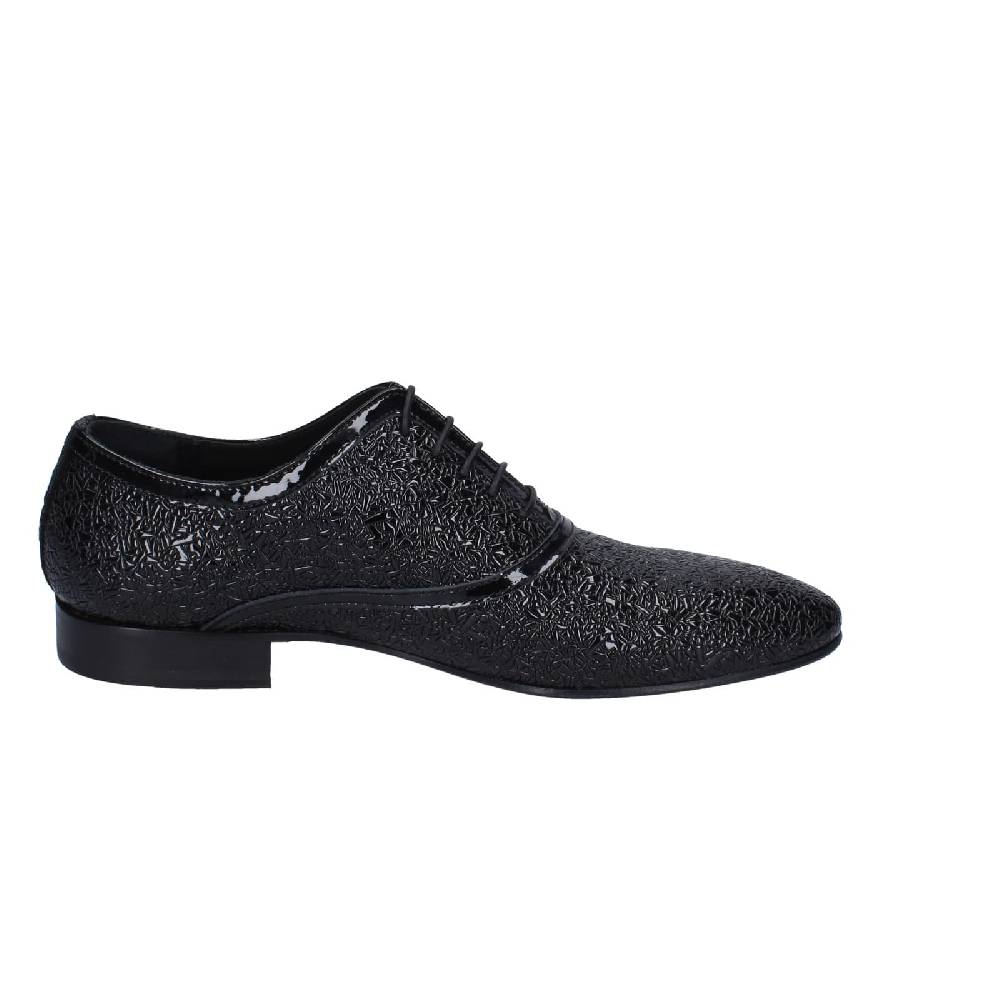 scarpe uomo EVEET classiche nero vernice EZ112 Qualità