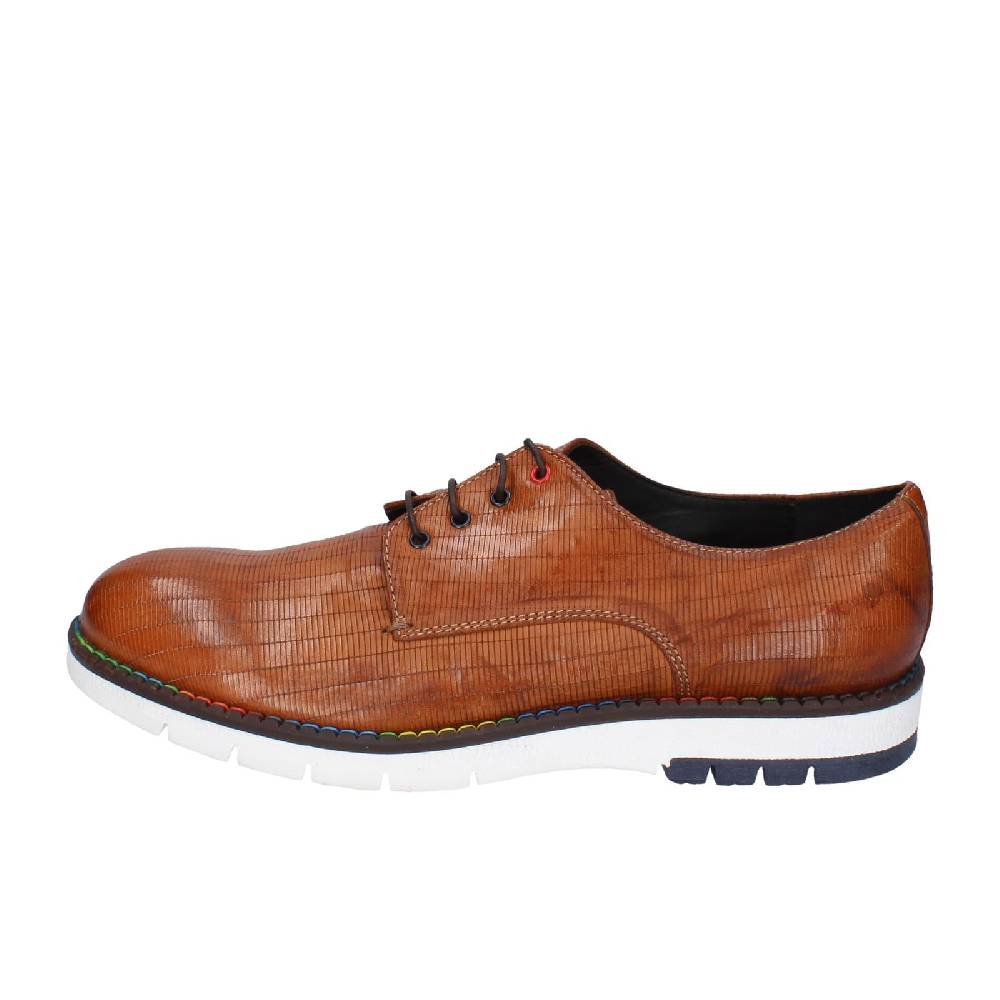 scarpe uomo EVEET classiche marrone pelle EZ147 Qualità Garantita