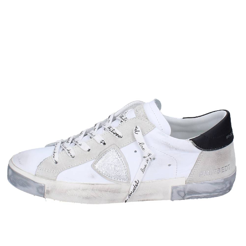 scarpe uomo PHILIPPE MODEL sneakers bianco pelle camoscio EX564 Promozione Limitata