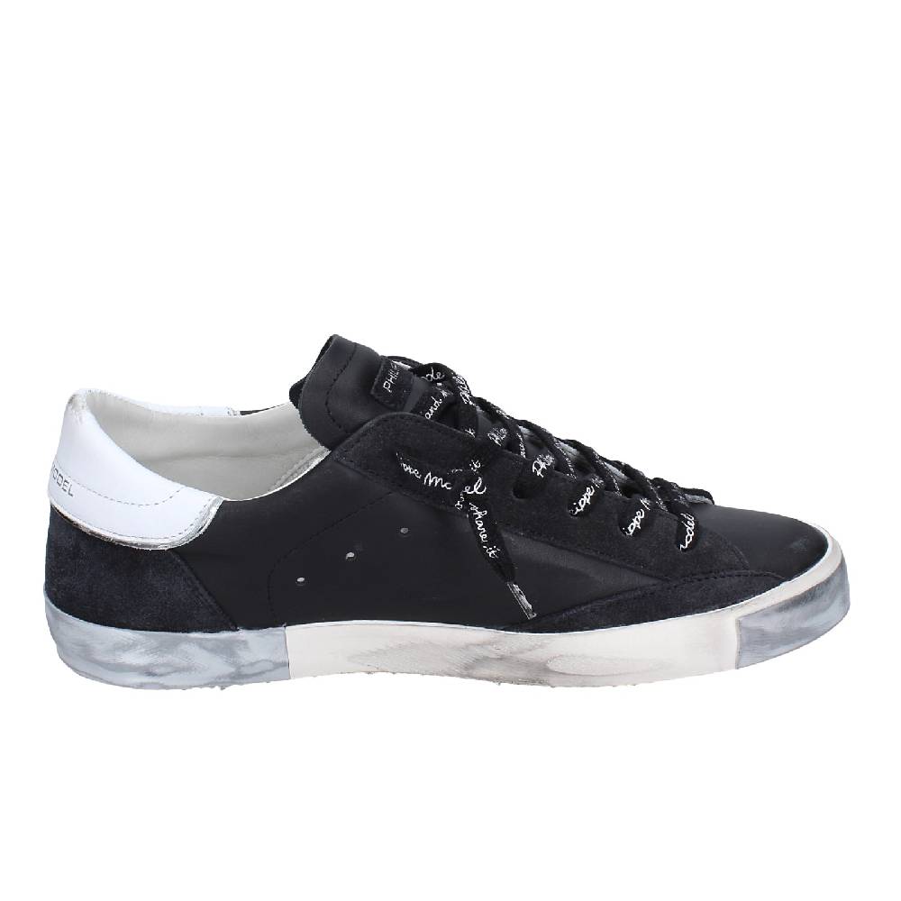 scarpe uomo PHILIPPE MODEL sneakers nero pelle camoscio EX563 Fino Al -60%