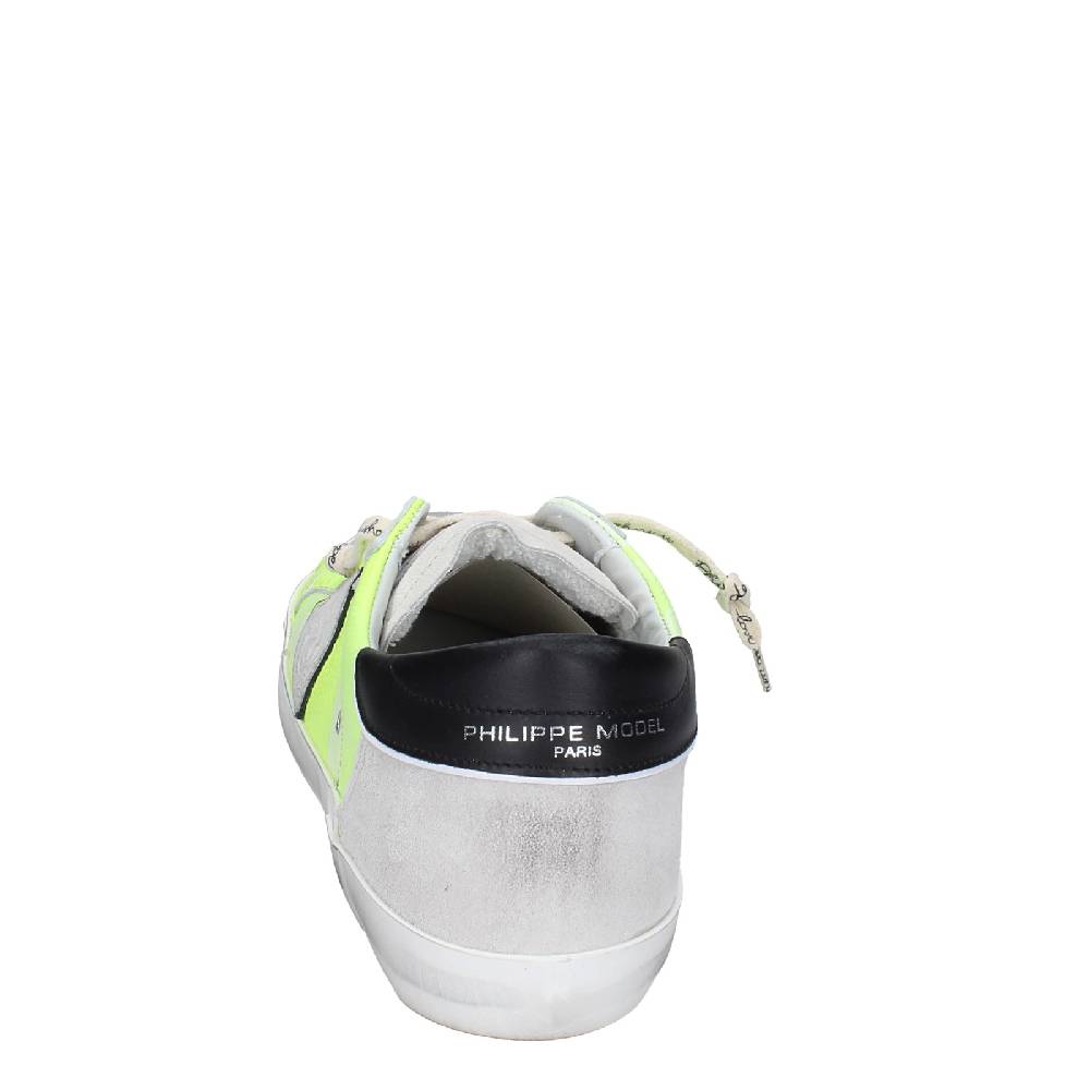 scarpe uomo PHILIPPE MODEL sneakers giallo pelle grigio camoscio VINTAGE EX359 Prezzo Ridotto