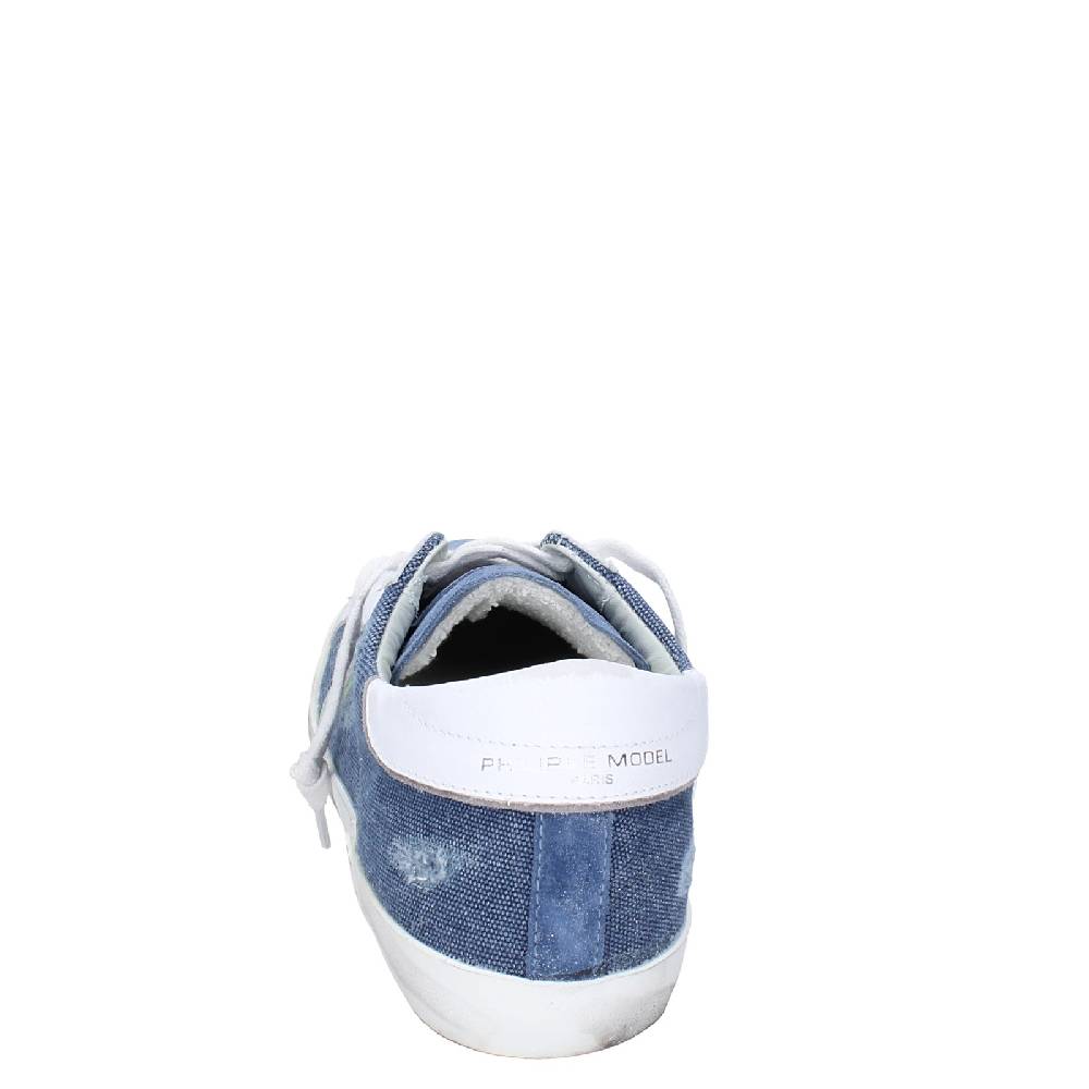 scarpe uomo PHILIPPE MODEL sneakers blu camoscio bianco tessuto VINTAGE EX351 Convenienza
