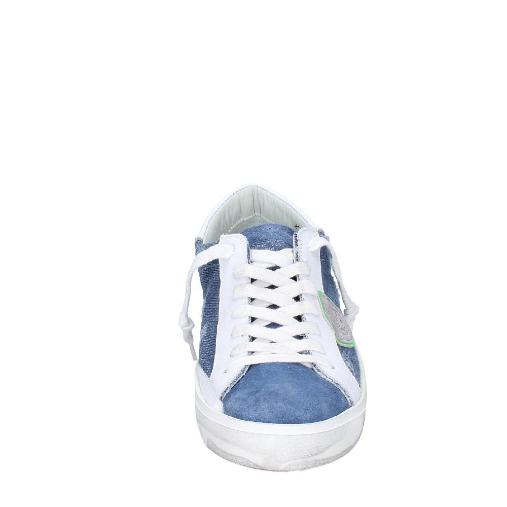 scarpe uomo PHILIPPE MODEL sneakers blu camoscio bianco tessuto VINTAGE EX351 Convenienza