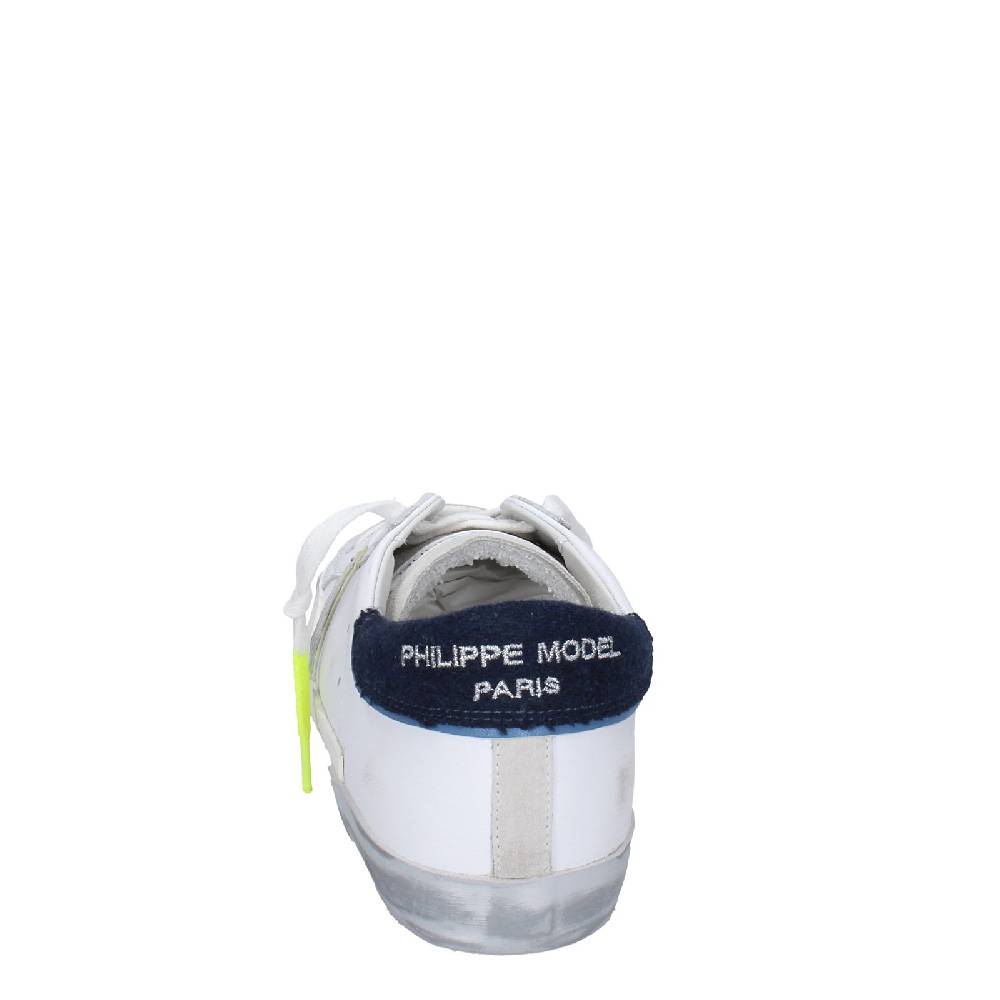 scarpe uomo PHILIPPE MODEL sneakers bianco pelle beige camoscio VINTAGE EX334 Economico