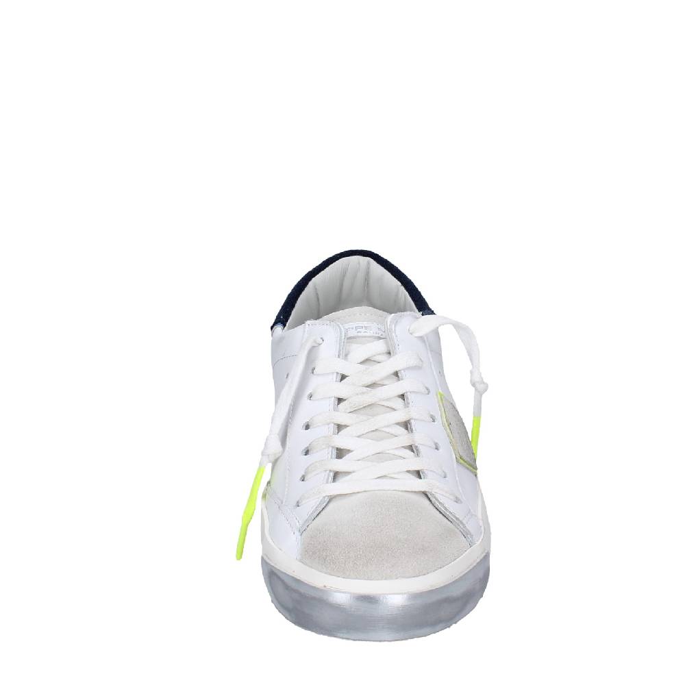 scarpe uomo PHILIPPE MODEL sneakers bianco pelle beige camoscio VINTAGE EX334 Economico