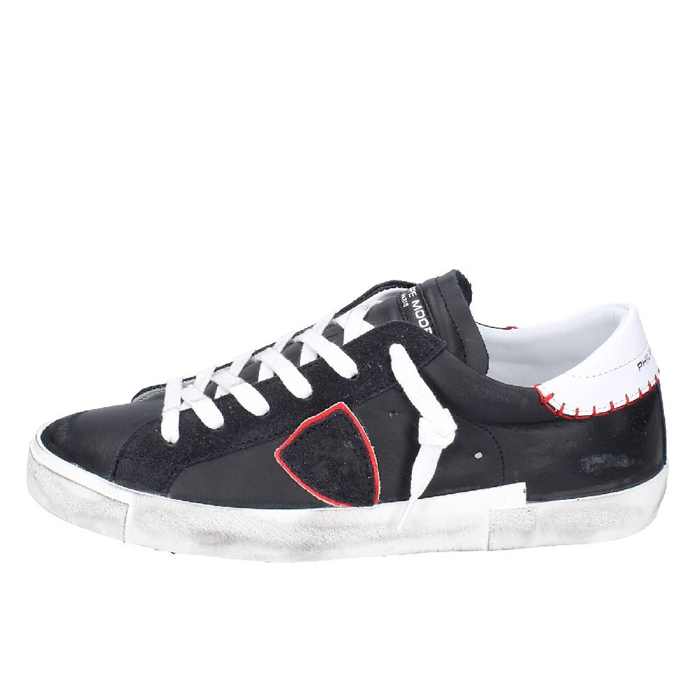 scarpe uomo PHILIPPE MODEL sneakers nero pelle VINTAGE EX338 Outlet