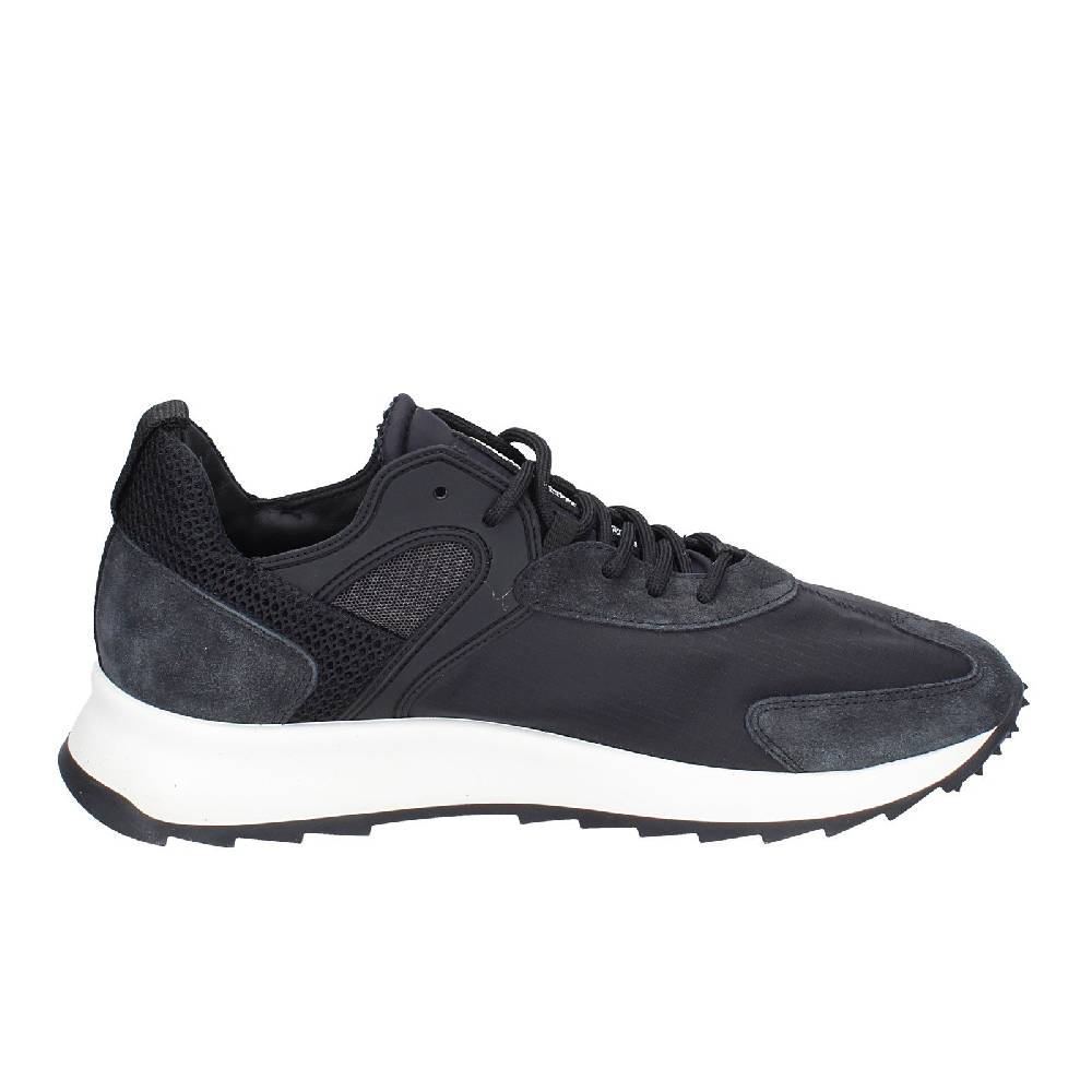 scarpe uomo PHILIPPE MODEL sneakers nero camoscio tessuto EX343 In Vendita