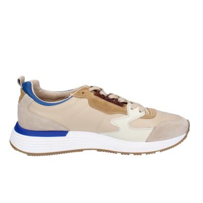 scarpe uomo MOMA sneakers beige pelle blu 4AS401-CRP BC260 Vendita Calda