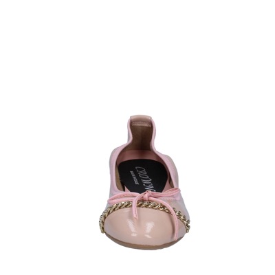 scarpe donna CROWN ballerine rosa vernice BZ941 Negozio