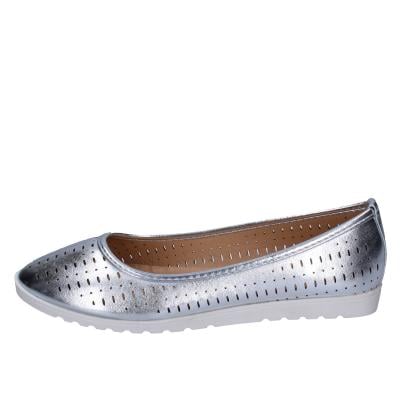 scarpe donna LANCETTI ballerine argento pelle sintetica BP564 Moda