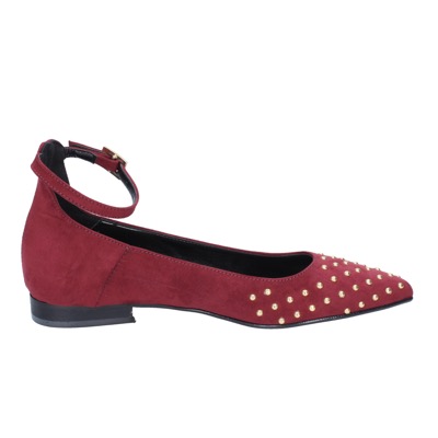 scarpe donna OLGA RUBINI ballerine bordeaux camoscio BS830 Negozi Online