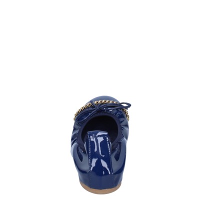 scarpe donna CROWN ballerine blu vernice BZ948 Italia