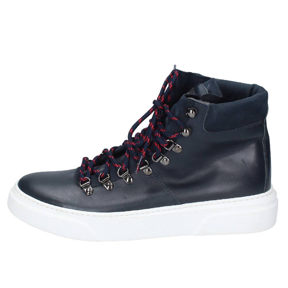 scarpe uomo STOKTON stivaletti blu pelle EY845 Promozione