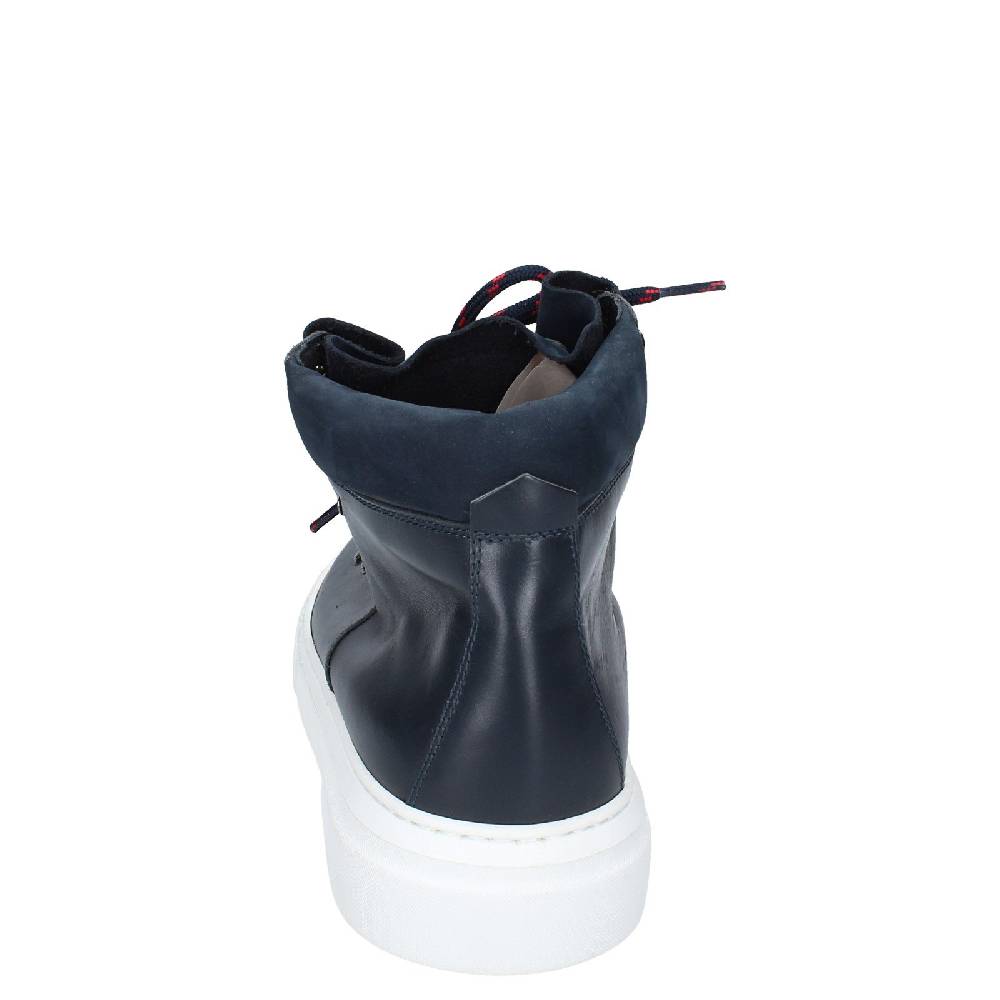scarpe uomo STOKTON stivaletti blu pelle EY845 Promozione
