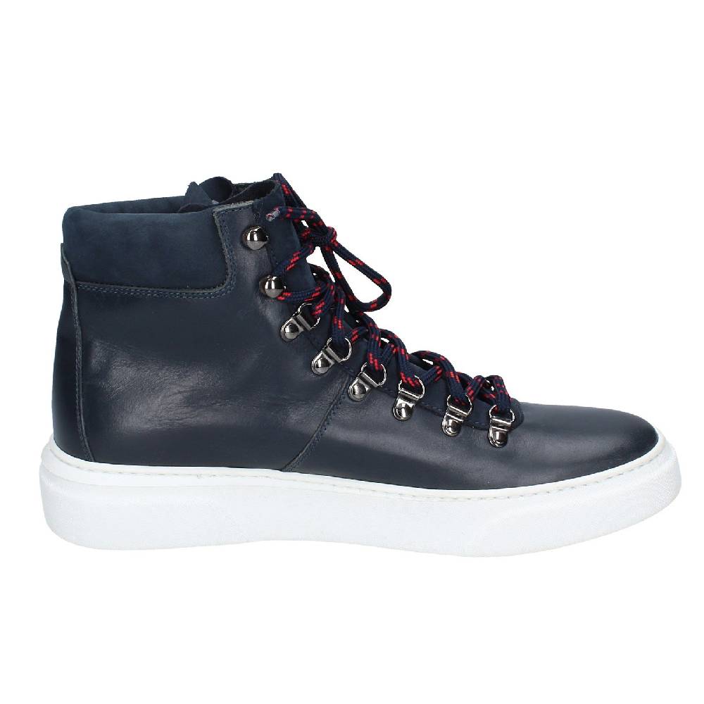 scarpe uomo STOKTON stivaletti blu pelle EY845 Promozione