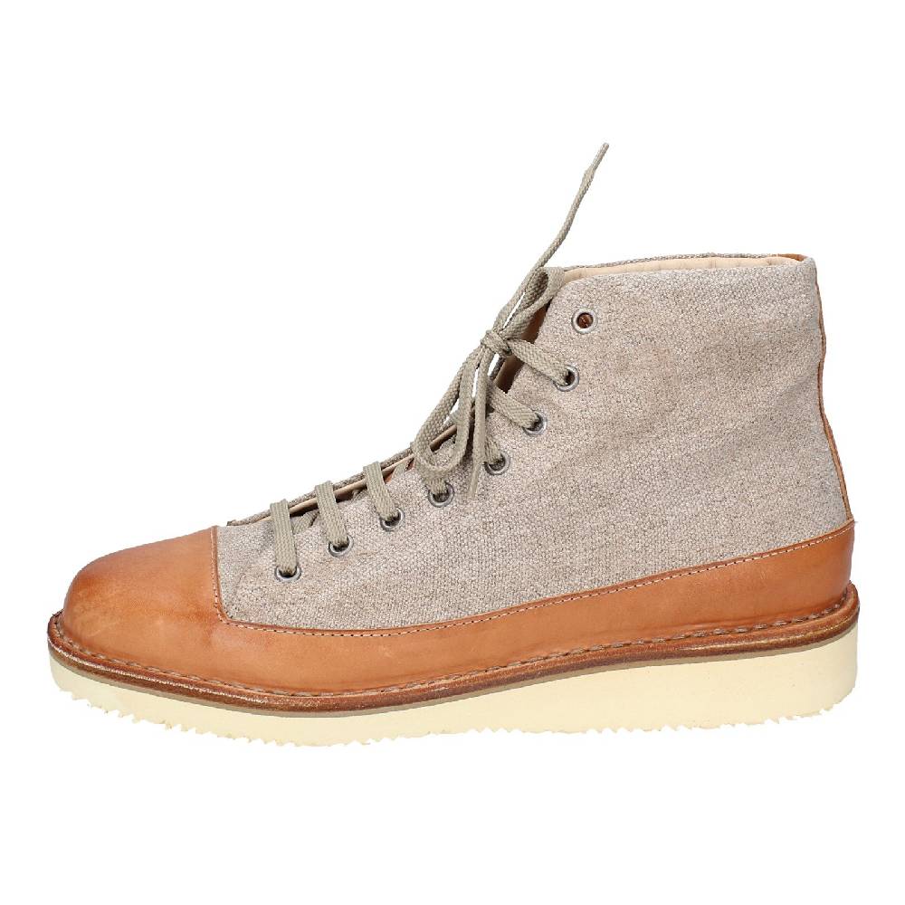 scarpe uomo ASTORFLEX stivaletti beige tessuto marrone pelle EY705 Spedizione Gratuita