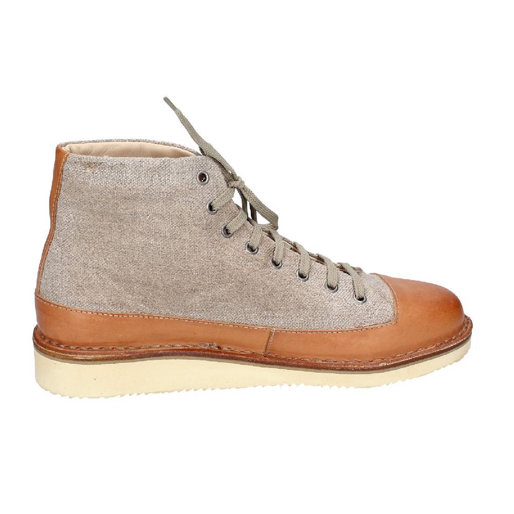 scarpe uomo ASTORFLEX stivaletti beige tessuto marrone pelle EY705 Spedizione Gratuita